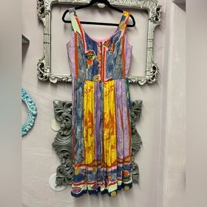 Colorful Abstract Midi Dress